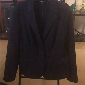 NAVY BLUE LADIES ONE BUTTON BLAZER